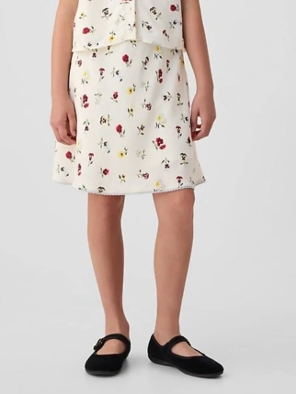 Gap x DOEN Floral Skirt in Ivory Size Small